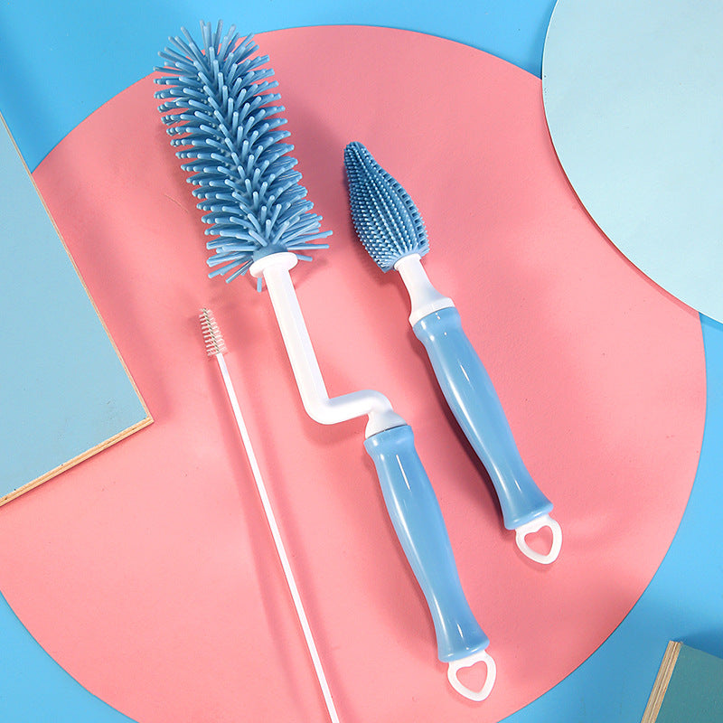 360 degree rotating baby nipple brush straw brush