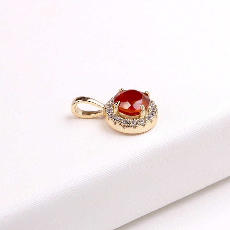 Pomegranate Zirconium Light Luxury Pendant