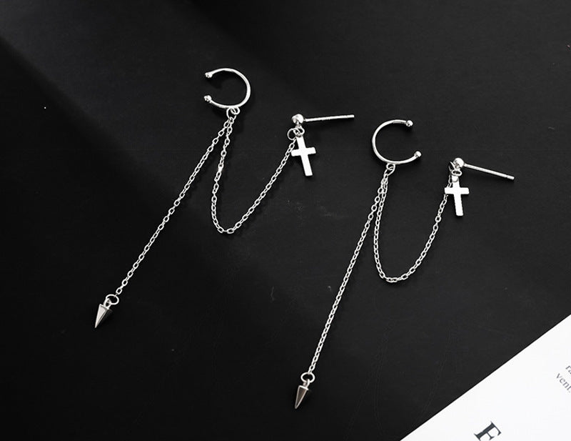 Single cross earring