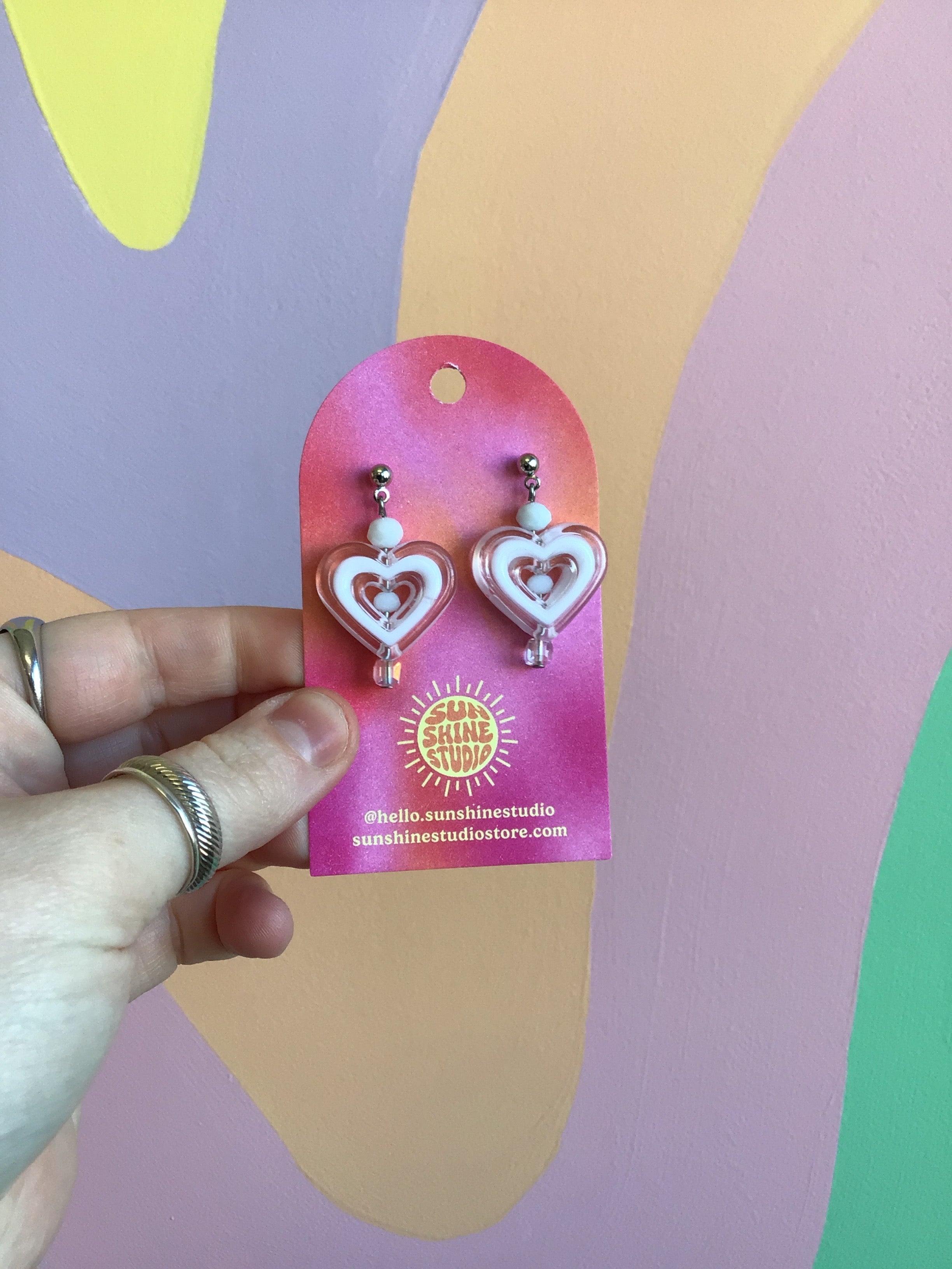 Beating Heart Beaded Earrings
