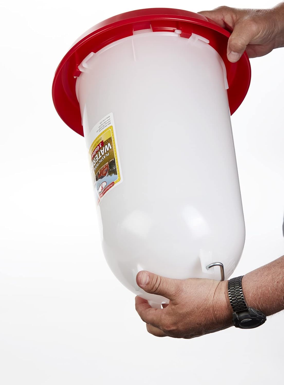 Little Giant 3 Gallon Poultry Drinker Gravity Fed Chicken Waterer Red Base