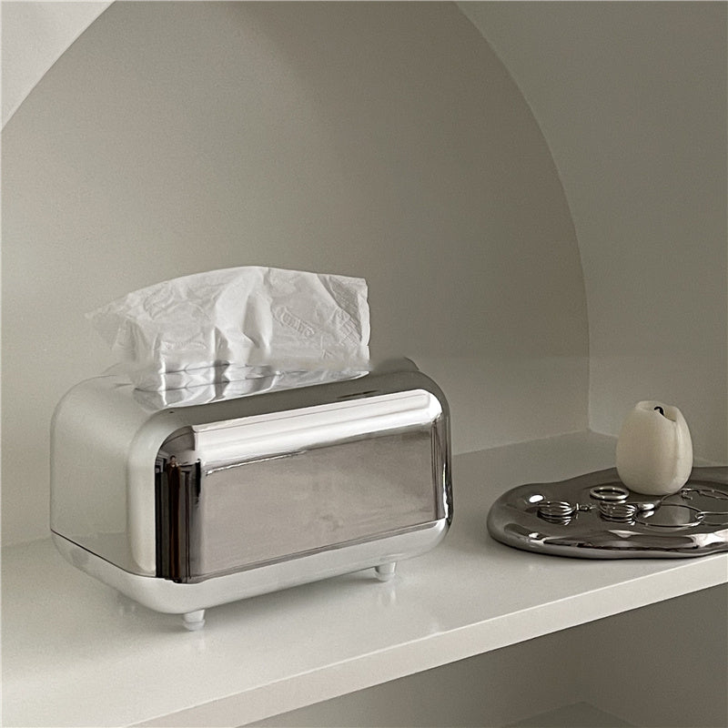 French Medieval Space Silver Tissue Box