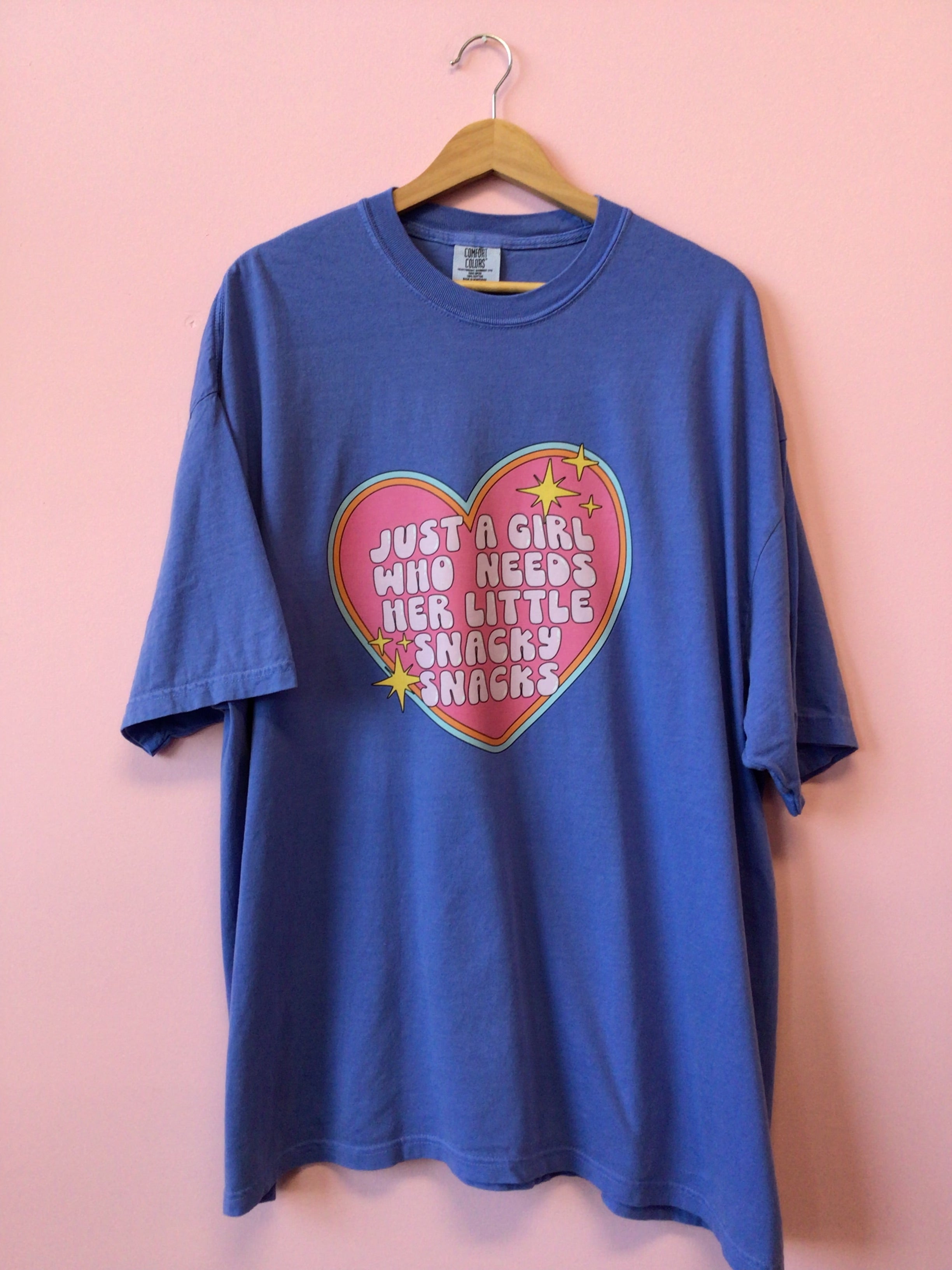 “Just a Girl Who Needs Her Little Snacky Snacks” Shirt and Crewneck