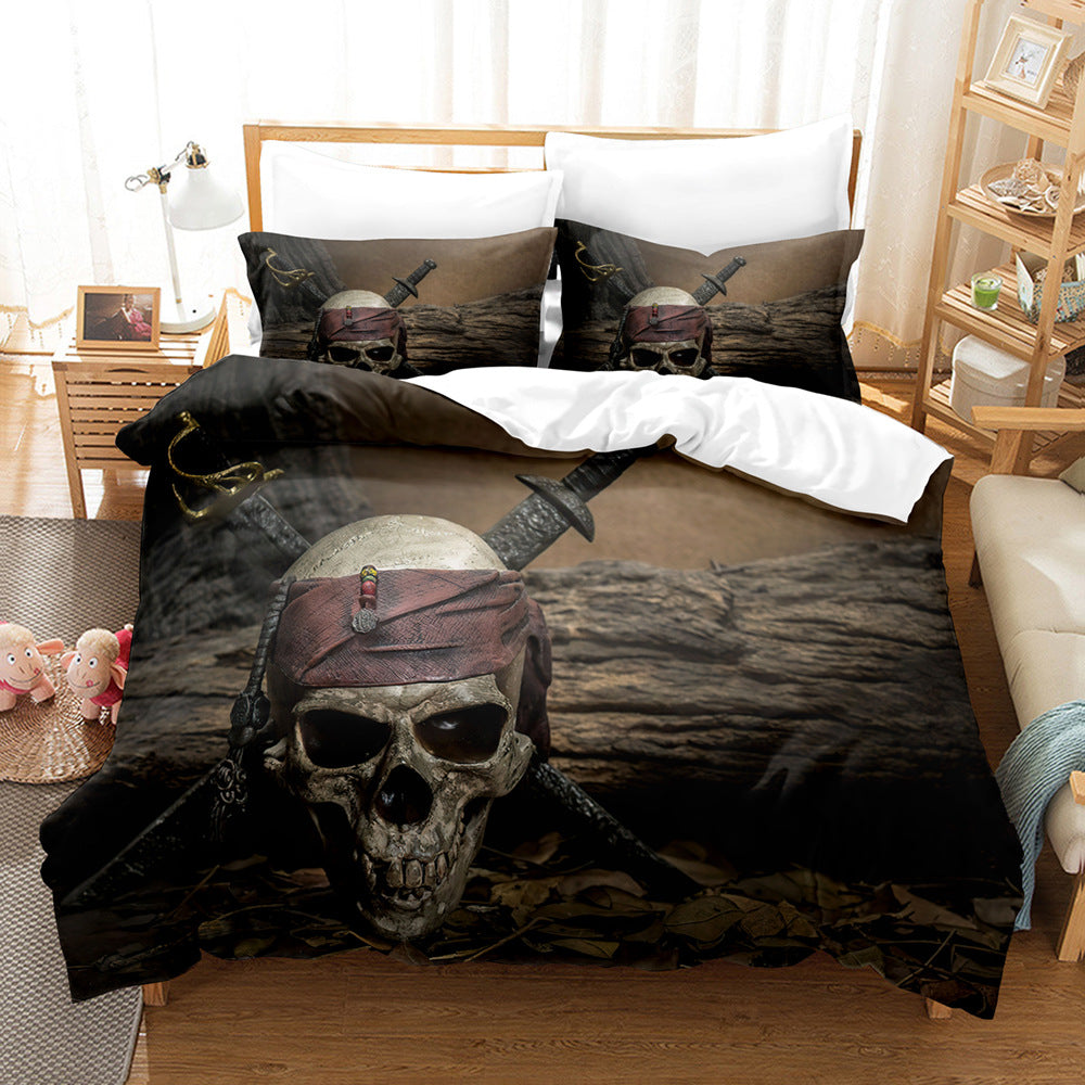 Digital Quilt Cover Pillowcase Three Piece Set