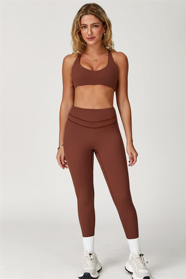 The Boost Crossback Sports Bra Enigma Leggings 2-Piece Set