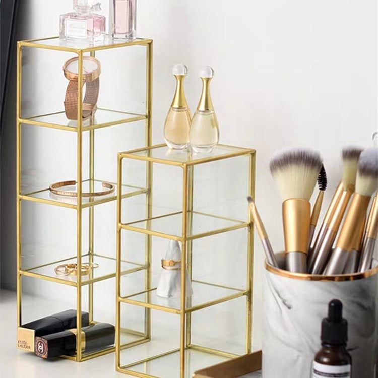 Glass makeup brush storage bucket