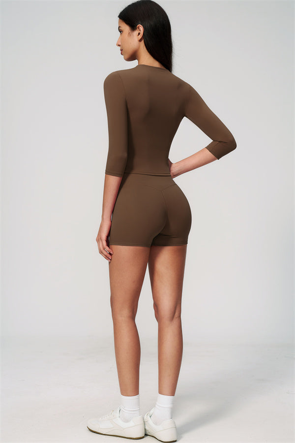The Natalia Half-Sleeve Top Shorts 2-Piece Set