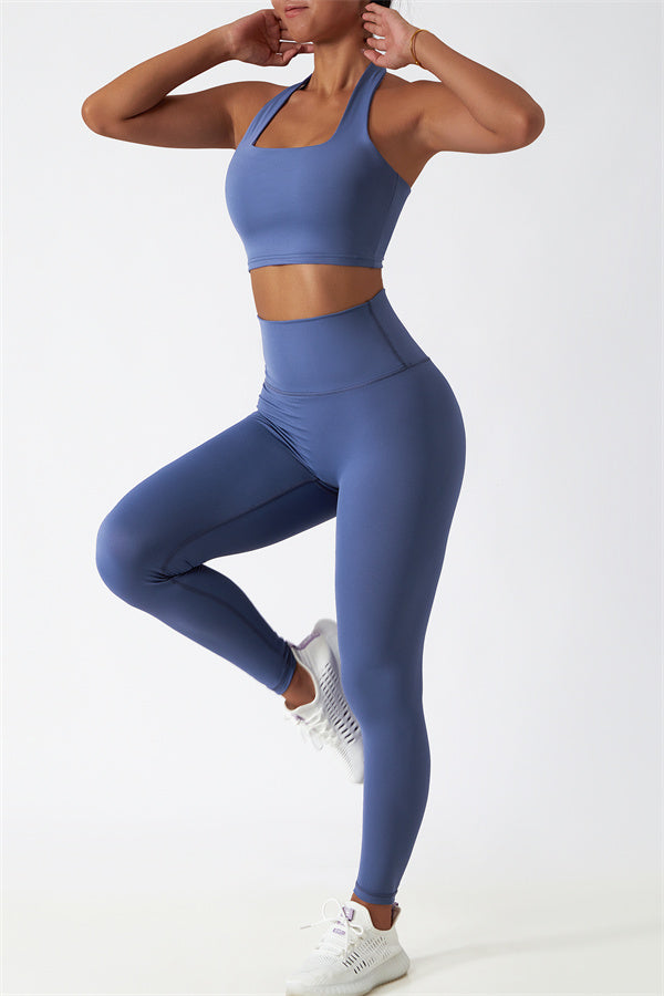 The Seraphine Halter Crop Top Leggings 2-Piece Set