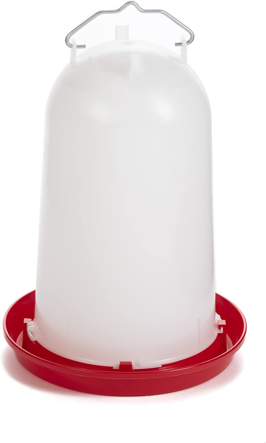 Little Giant 3 Gallon Poultry Drinker Gravity Fed Chicken Waterer Red Base