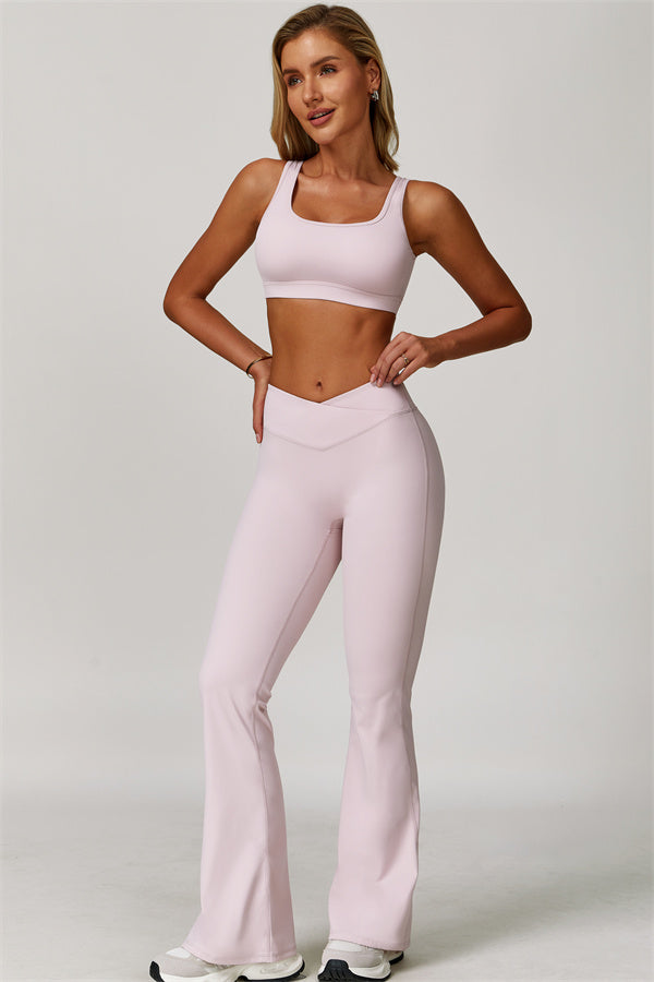 The Lavish Sports Bra Flared Leggings 2-Piece Set