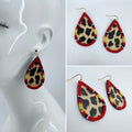 Seed Bead Teardrop Animal Print Drop Dangle Earrin