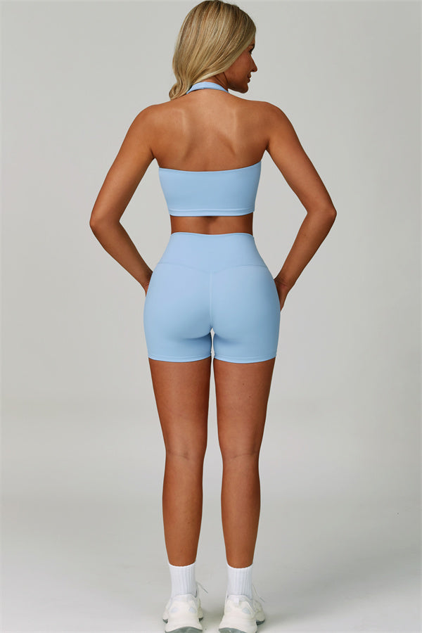 The Elixir Halter Crop Top Shorts 2-Piece Set