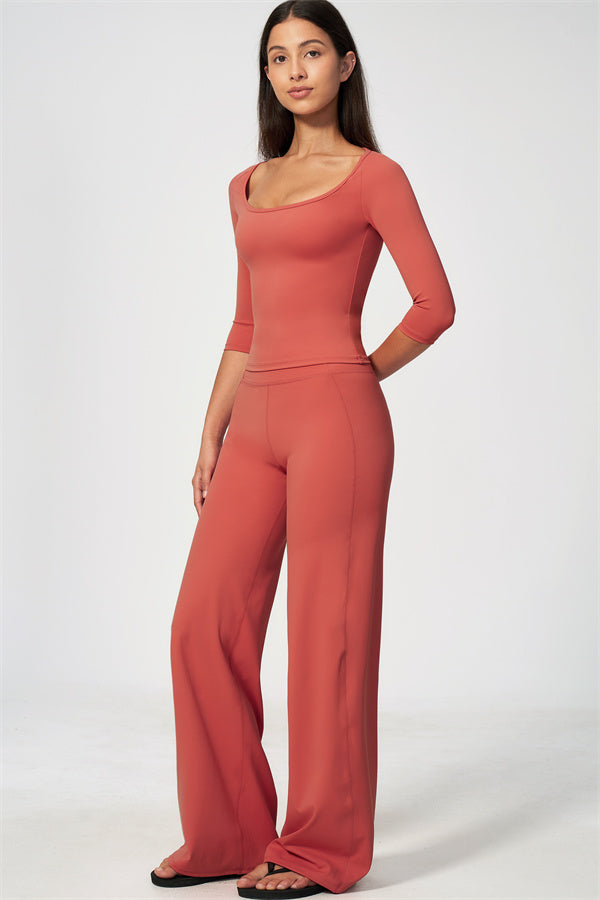 The RiseFit Half-Sleeve T-Shirt Straight Leg Pants 2-Piece Set