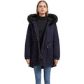 Women's Mid-length Fur Collar Coat Parker Cotton-padded Coat