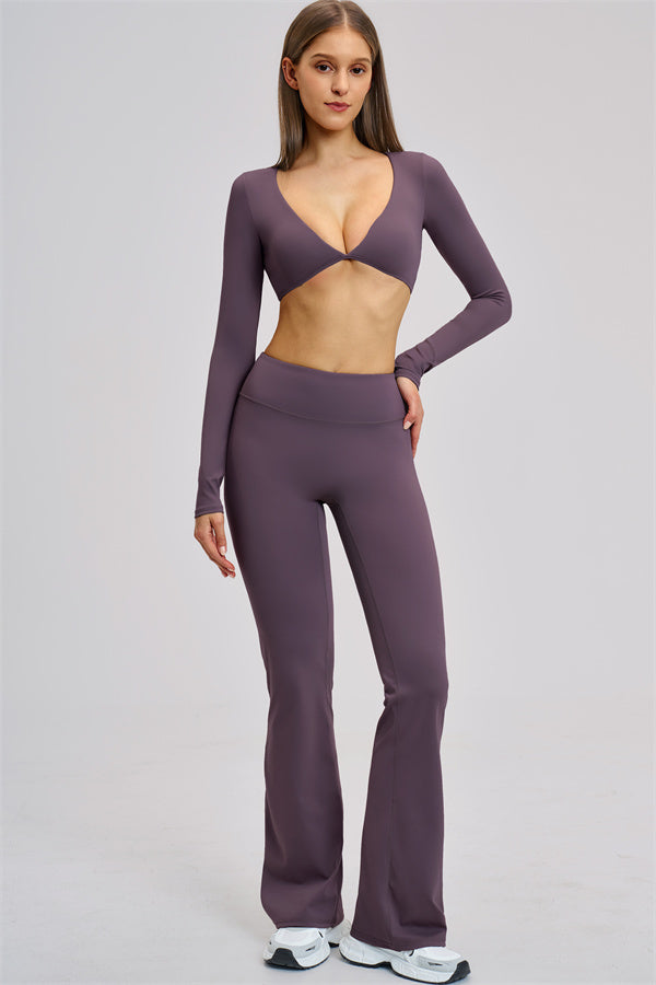 The Zestful Long Sleeve Crop Top