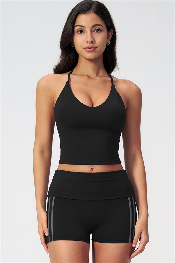The Evoke Crop Top Shorts 2-Piece Set