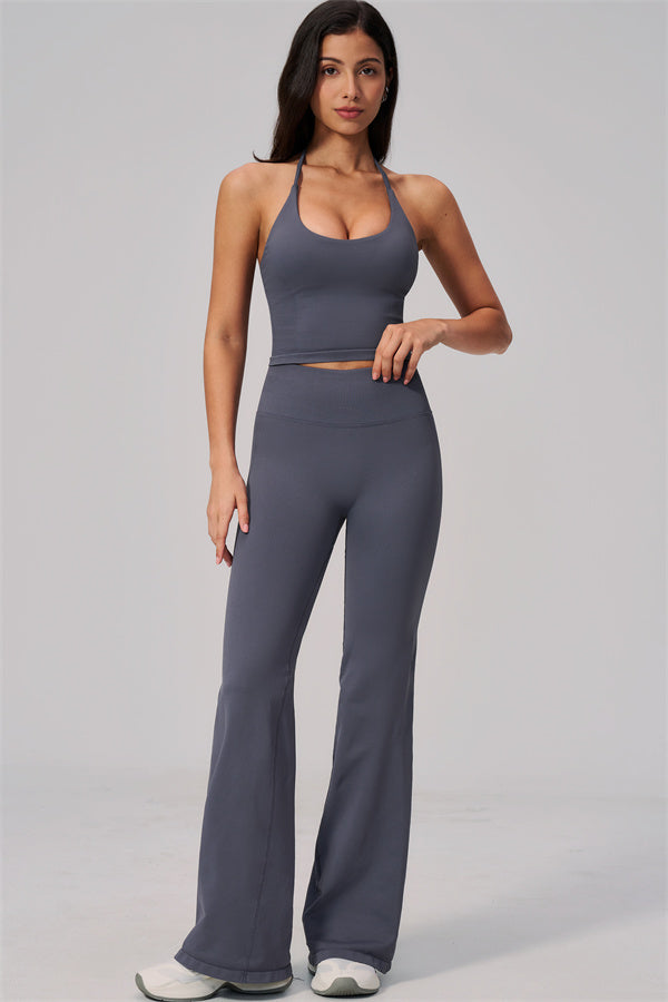 The Align Halter Tank Top Flared Leggings 2-Piece Set
