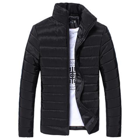 Men's Thickened Down Jacket - 100% White Goose Down Filled Loose Fit Coat