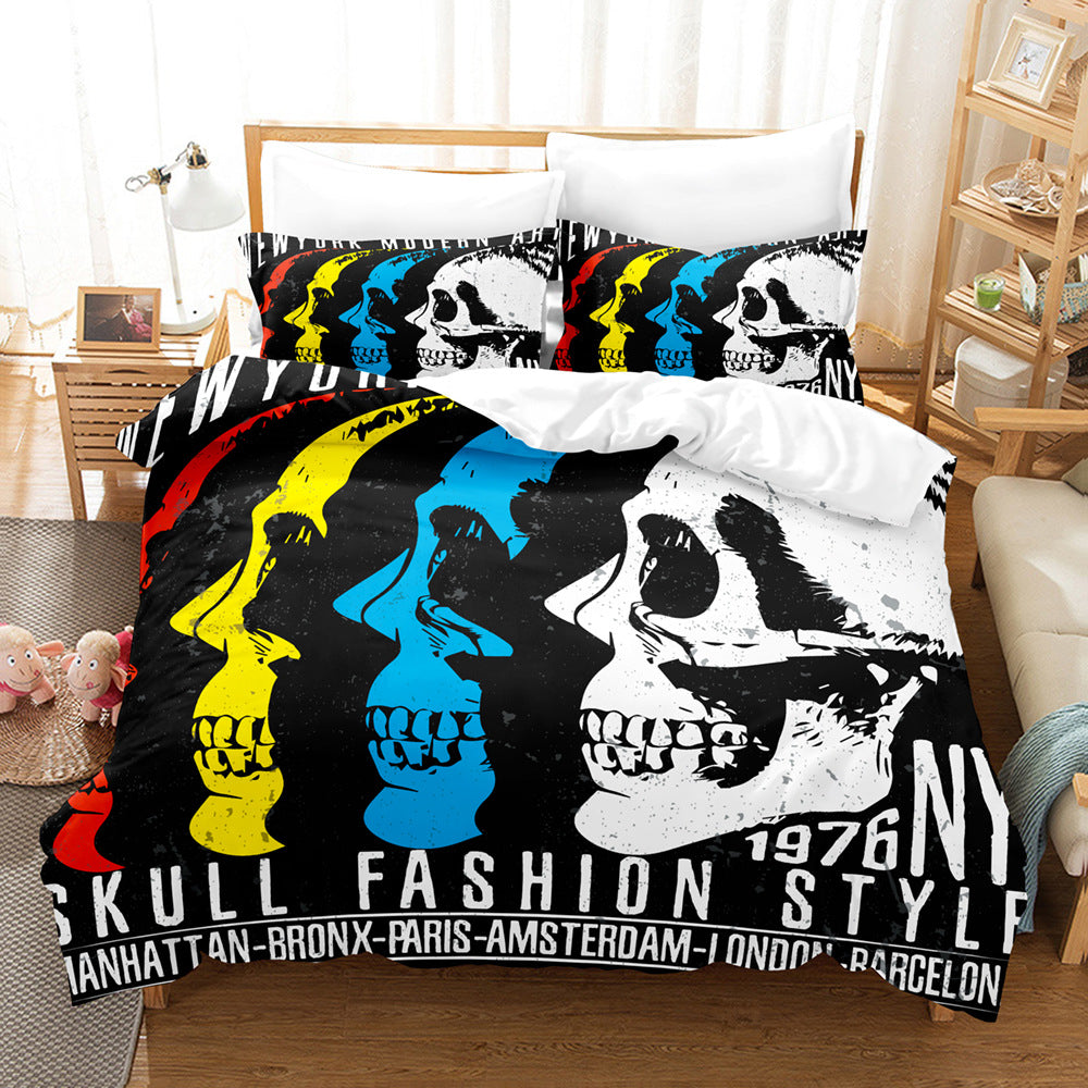 Digital Quilt Cover Pillowcase Three Piece Set