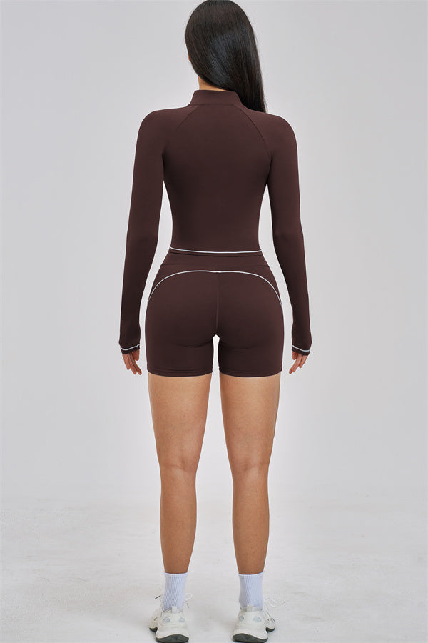 The Unbound Jacket Sports Bra Shorts 3-Piece Set