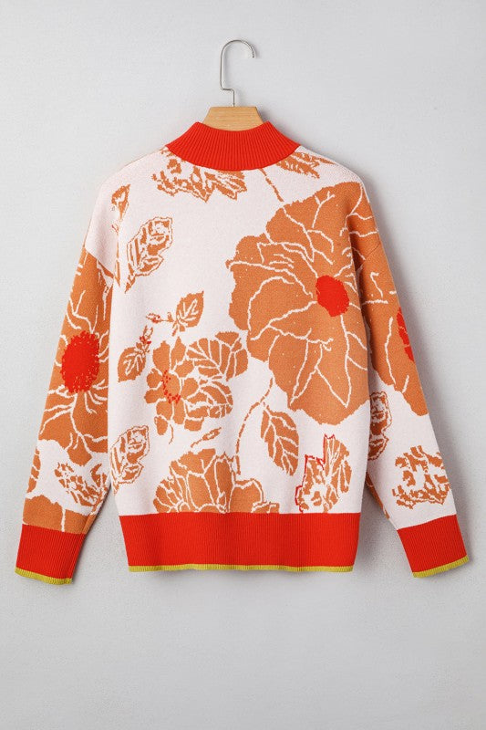 Theaella Zip Collared Pullover Sweater