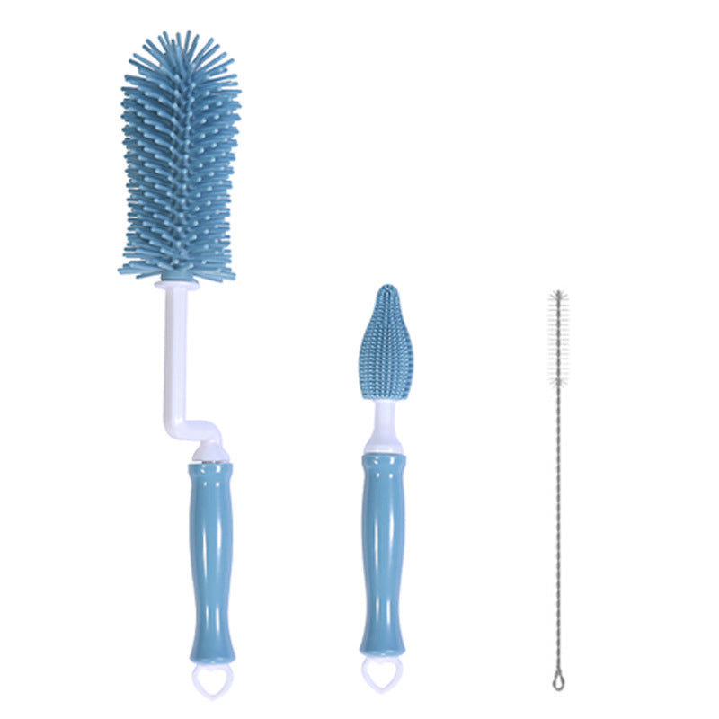 360 degree rotating baby nipple brush straw brush