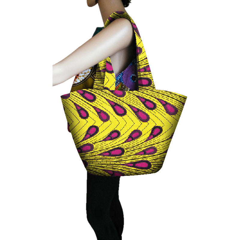 Batik print handbag