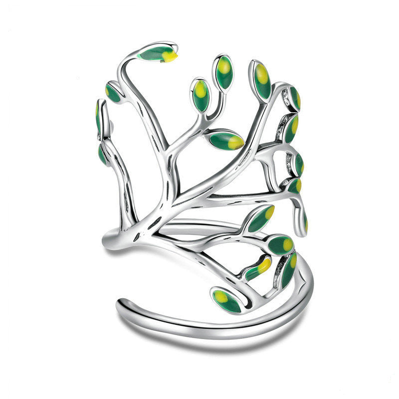 New Pattern Life Tree Ring S925 Silver Ring