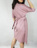 Dress jacket 3/4 sleeve ties in front with pockets