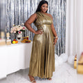 Large Swing Skirt Pleated Dress Women