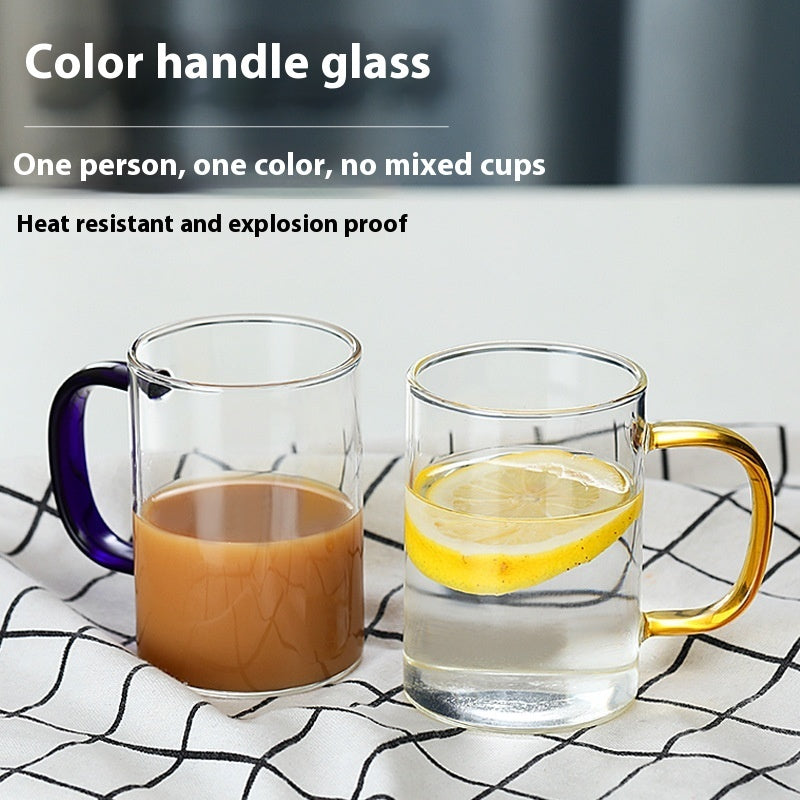 Glass Handle Water Cup Household Heat-resistant Breakfast Cup