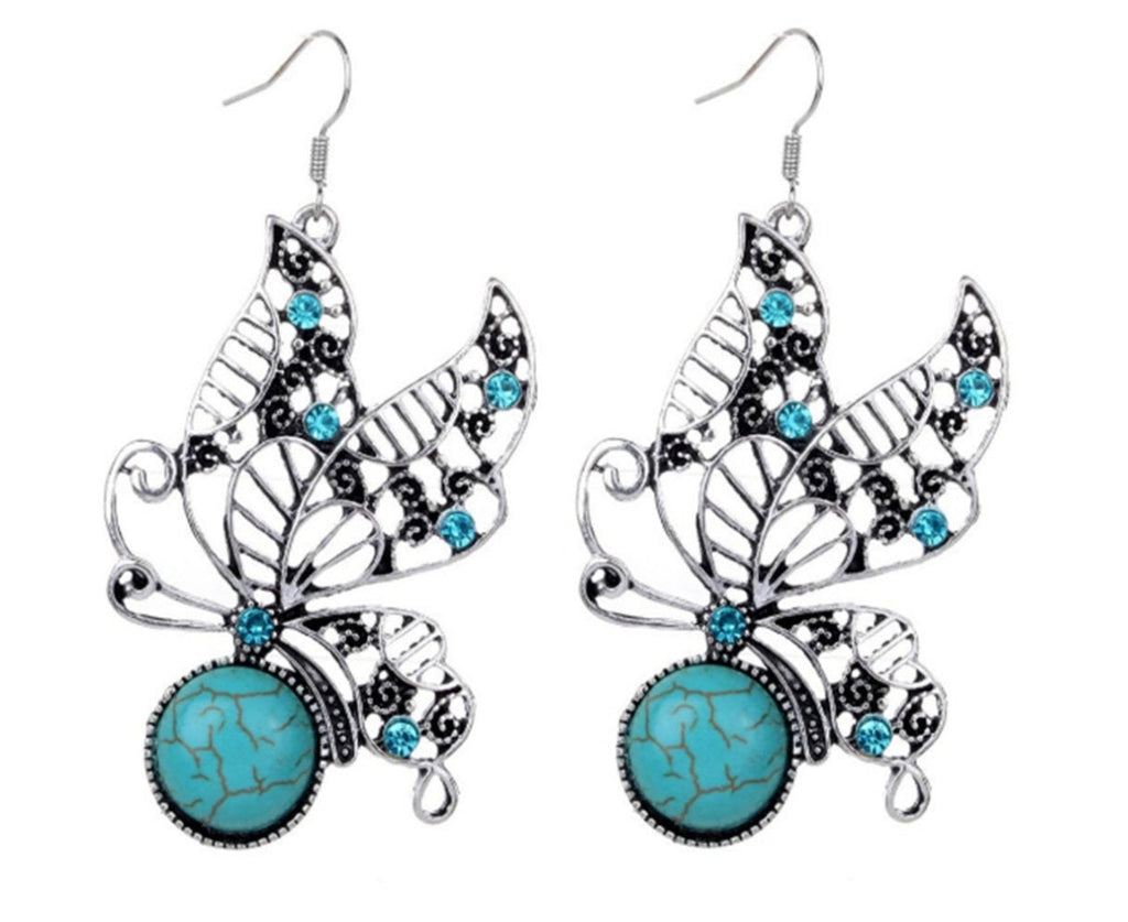 Openwork butterfly earring