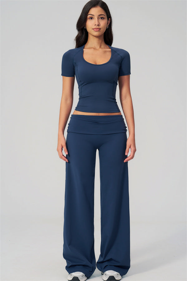The Daring T-shirt Straight Leg Pants 2-Piece Set