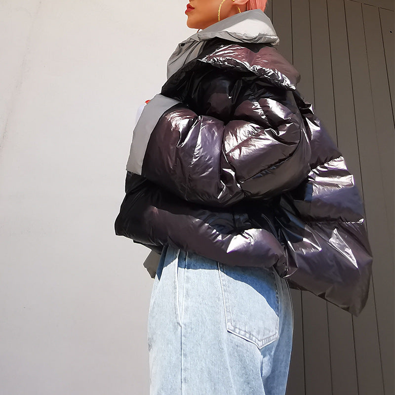 Plus Size Casual Short Down Jacket for Women