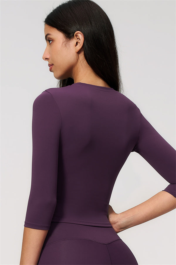 The Natalia Half-Sleeve Top Leggings 2-Piece Set