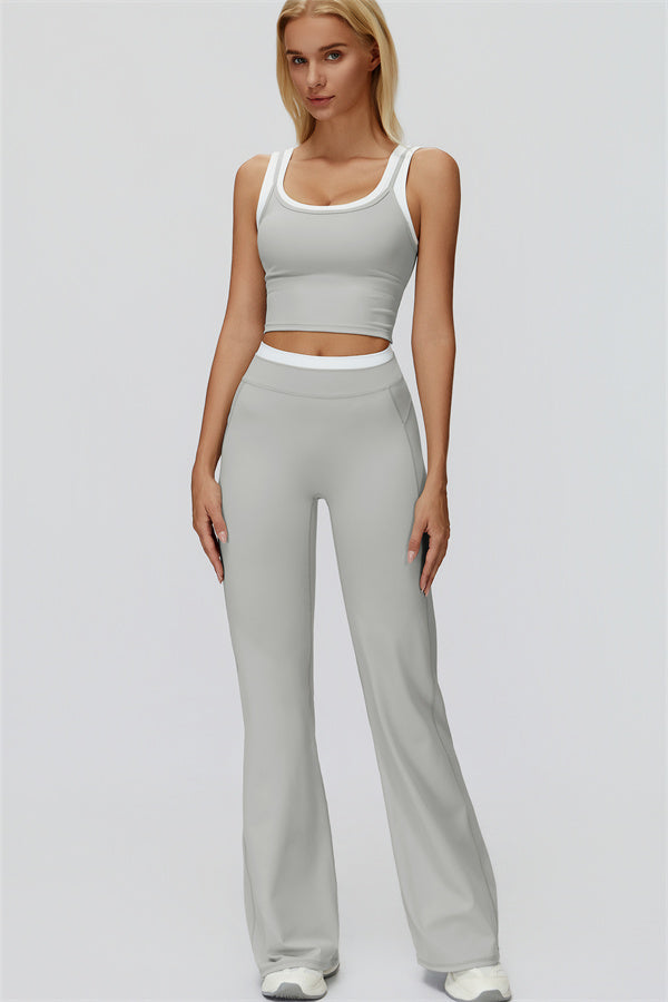 The Canyon Crop Tank Flared Leggings 2-Piece Set