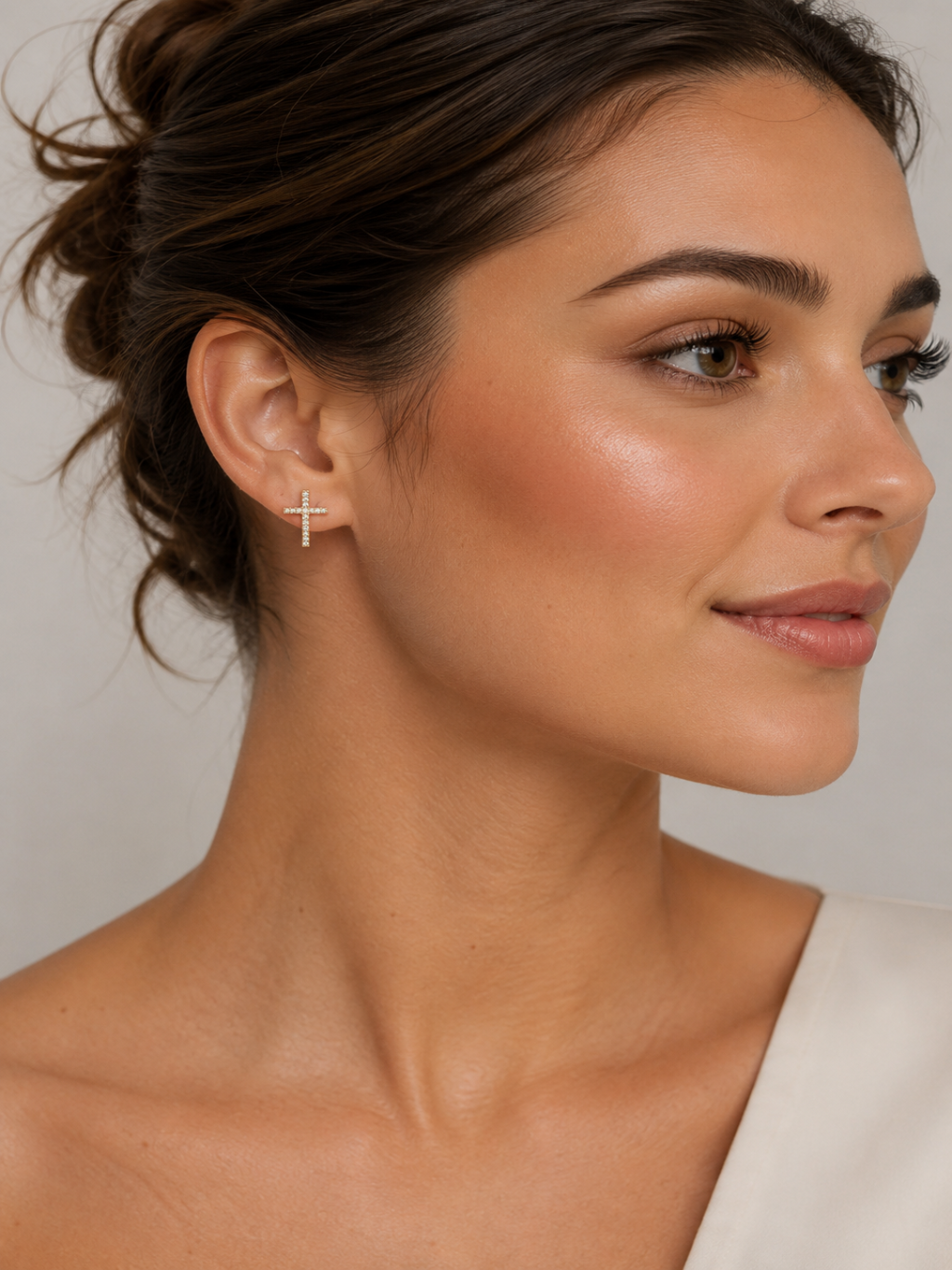COVENANT CROSS CUBIC ZIRCONIA EARRINGS-PRESALE