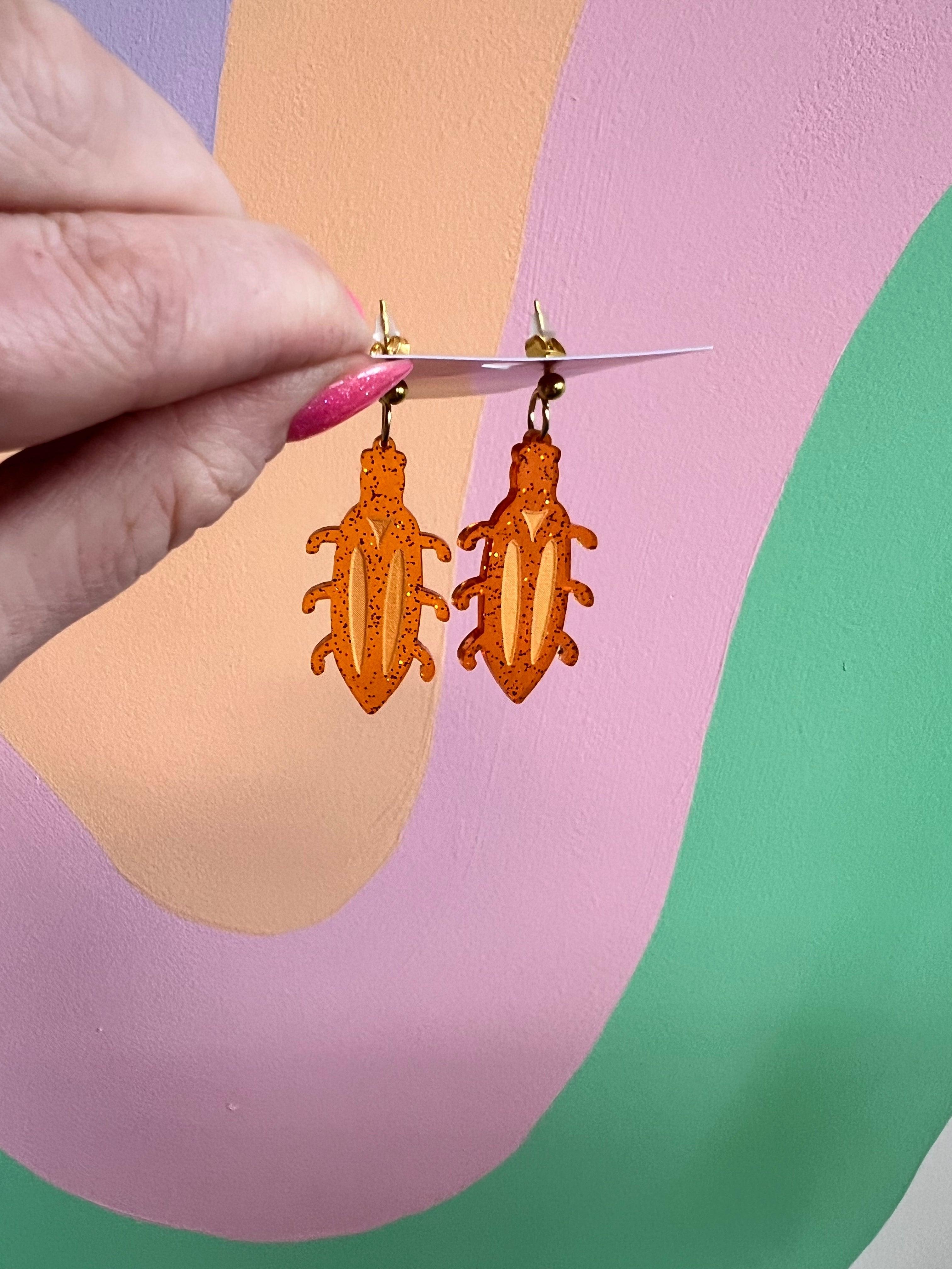 Beetle Earrings