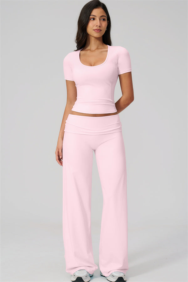 The Daring T-shirt Straight Leg Pants 2-Piece Set
