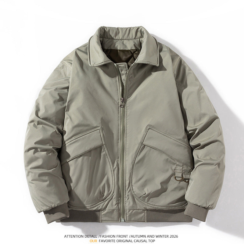 Men's Bomber Jacket Thickened Baseball Cotton Coat