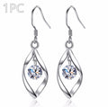 Zircon Reduction Silver Earrings