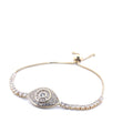 18K Gold Plated Evil Eye Tennis Bracelet with Whit