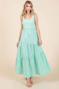 Mittoshop Mix Media Square Neck Maxi Dress