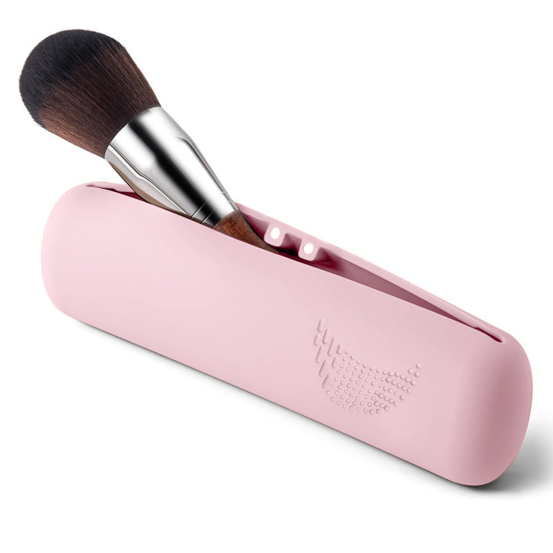 Portable SiliconeDustproof Makeup Brush Storage Bag