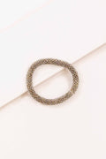 Thin Beaded Rope Bracelet | Speckled Brown
