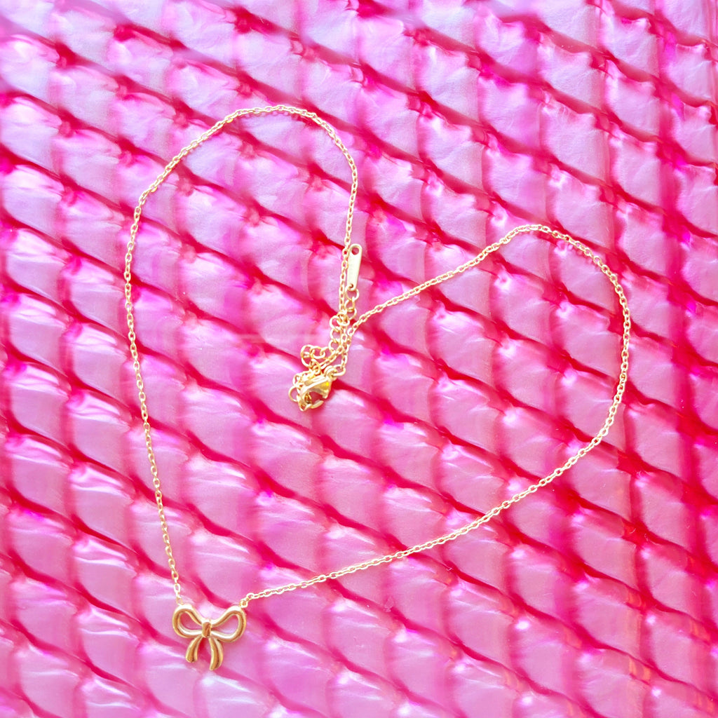 Tied Together Forever-Bow Necklace