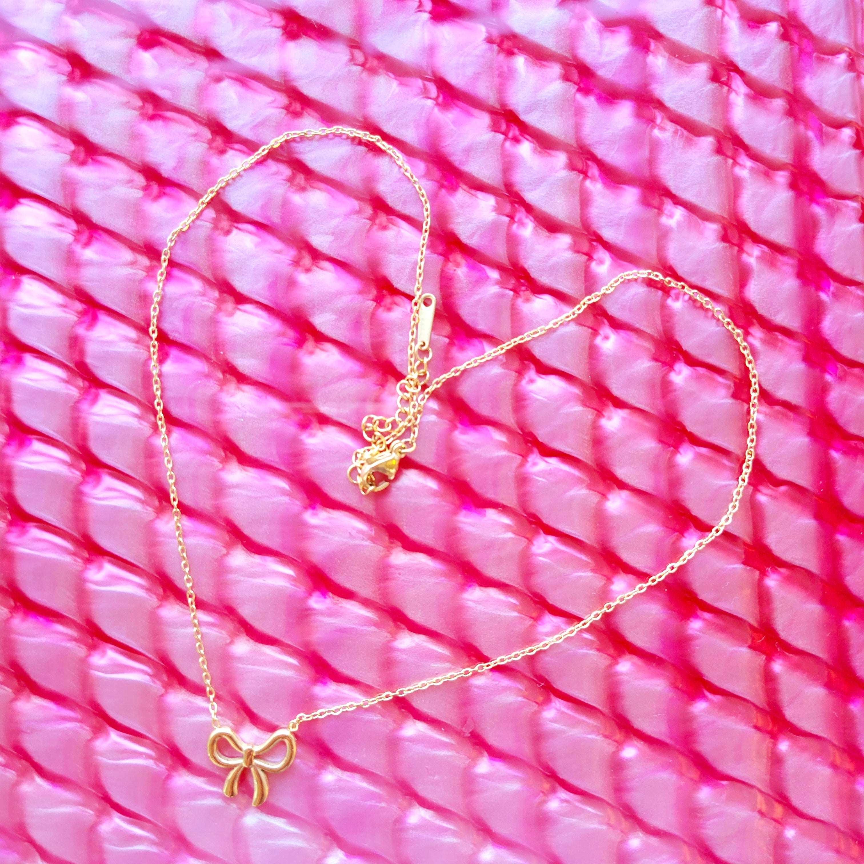 Tied Together Forever-Bow Necklace