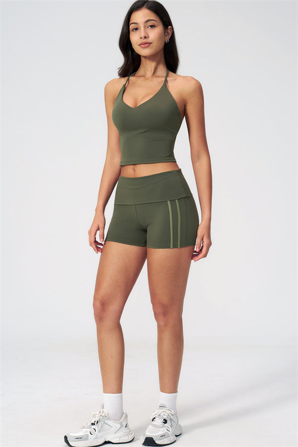 The Evoke Crop Top Shorts 2-Piece Set