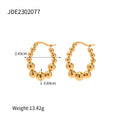 Stainless Steel Bead Eardrop Earring