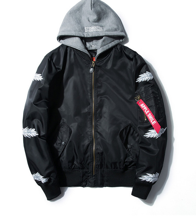 Japanese youth embroidery Harajuku style men's outer pilot jacket